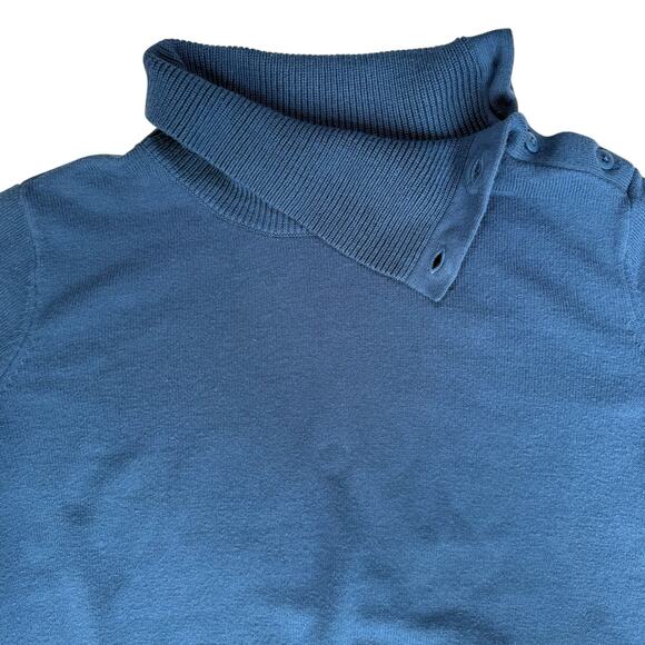 Elliott Lauren Pullover Teal Blue Sweater Women XL Classic Mock Neck Fall Winter - Picture 3 of 12